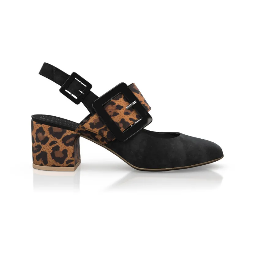 Klassische Block Heel Schuhe 54115